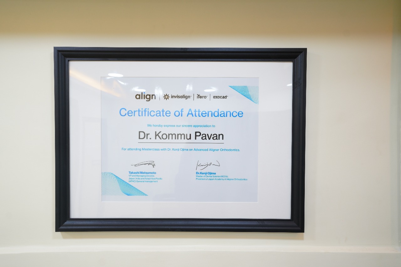 iTero certification for Dr Kommu Pavan